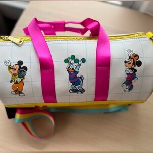 Disney Character Gym Bag with Pink and Yellow Accents